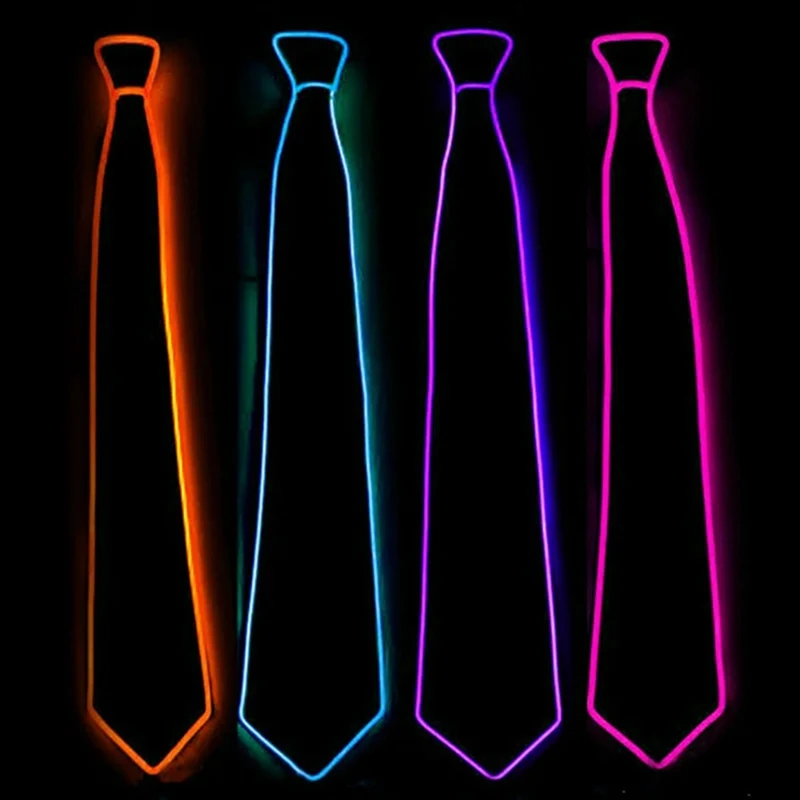 Glowing Tie EL Wire Neon LED Luminous Party Haloween Christmas Luminous Light Up Decoration DJ Bar Club Stage Clothing Durable