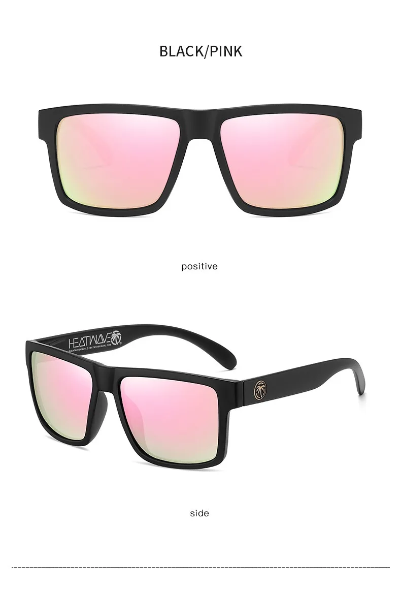 2024 جديد جودة عالية فاخرة موجة الحرارة العلامة التجارية الاستقطاب النظارات الشمسية مربع الملتصقة عدسة النساء الرجال نظارات شمسية UV400HW07 #5