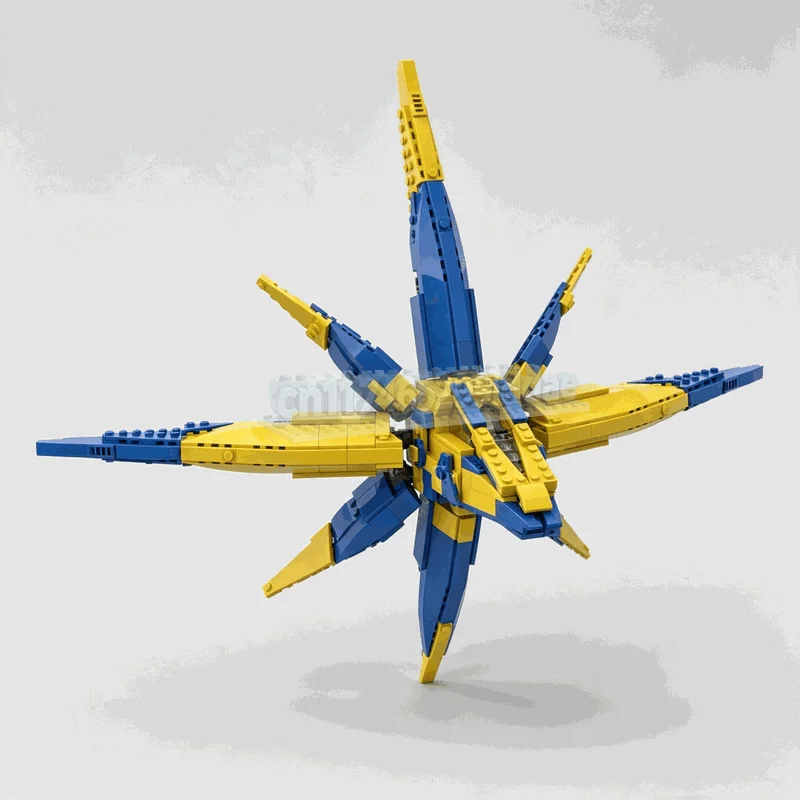 NEW 519PCS Nova Corp Starblaster Spacecraft Model MOC Custom Puzzle Building Blocks DIY Assembly Educational Toy Gift Collection