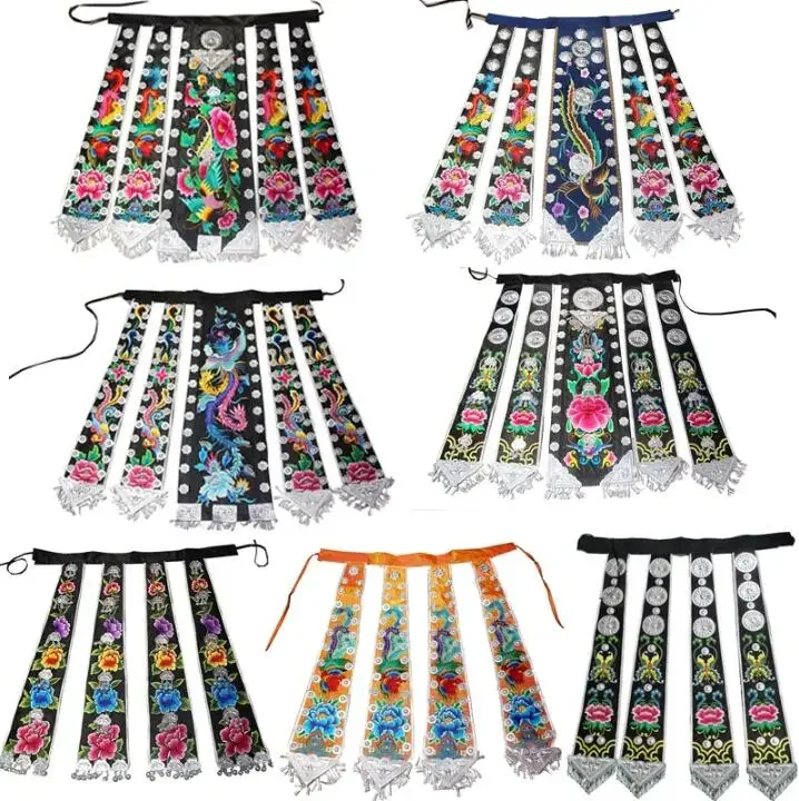 

Пояс с вышивкой Miao Heavy Industry, юбка с лентой в этническом стиле меньшинств хмонгб китайский