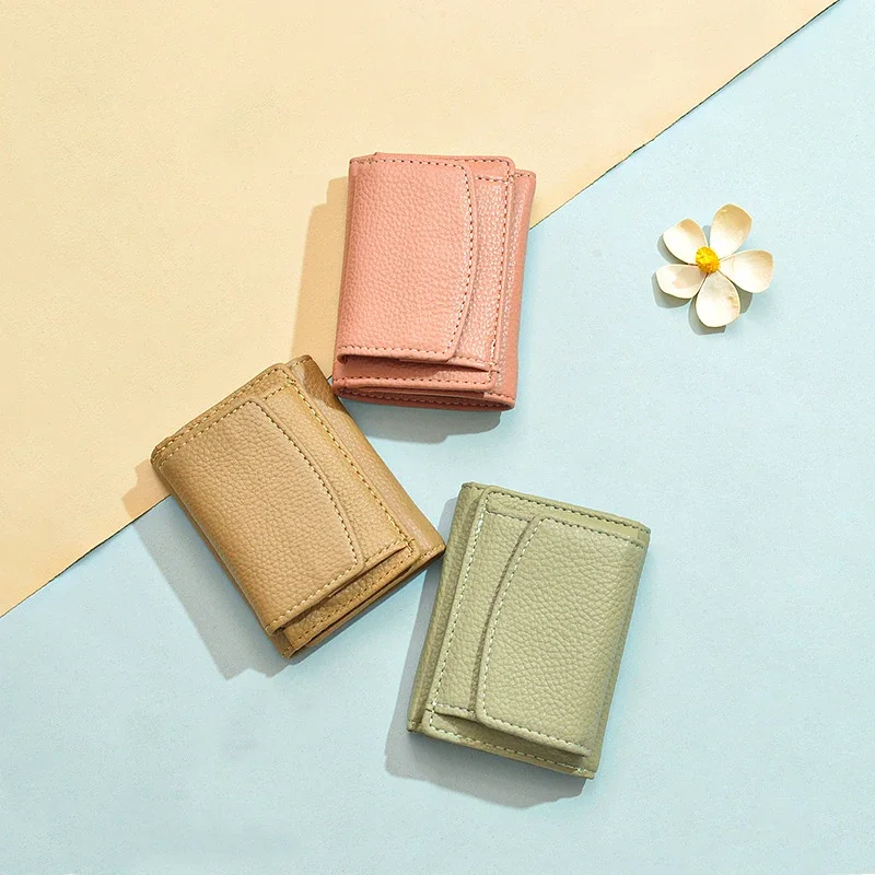 Women Men PU Leather Purses Female Cowhide Wallets Lady Small Coin Pocket Card Holder Mini Money Bag handbags Anti Rfid Wallet