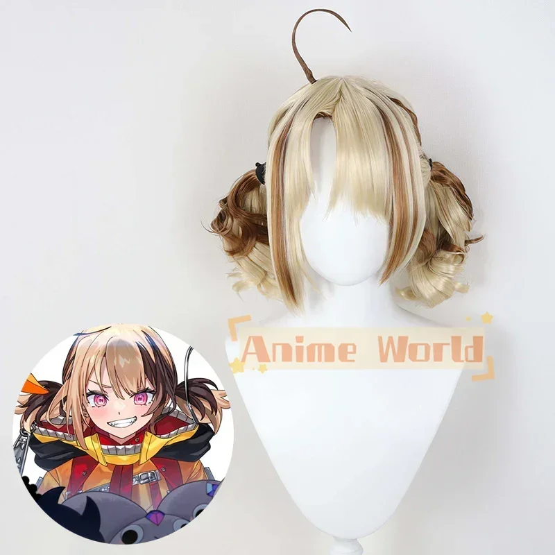 Hololive Virtual YouTuber Justice Gigi Murin Cosplay Wig Synthetic Hair Halloween Christmas New Year Cos Wig