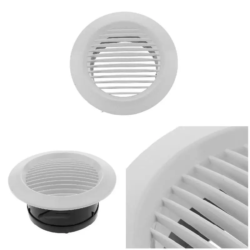 75/100/125/150/200mm Air Vent Grille Circular Indoor Ventilation Outlet Duct Pipe Cover Cap For Bathroom Kitchen Office Tool New