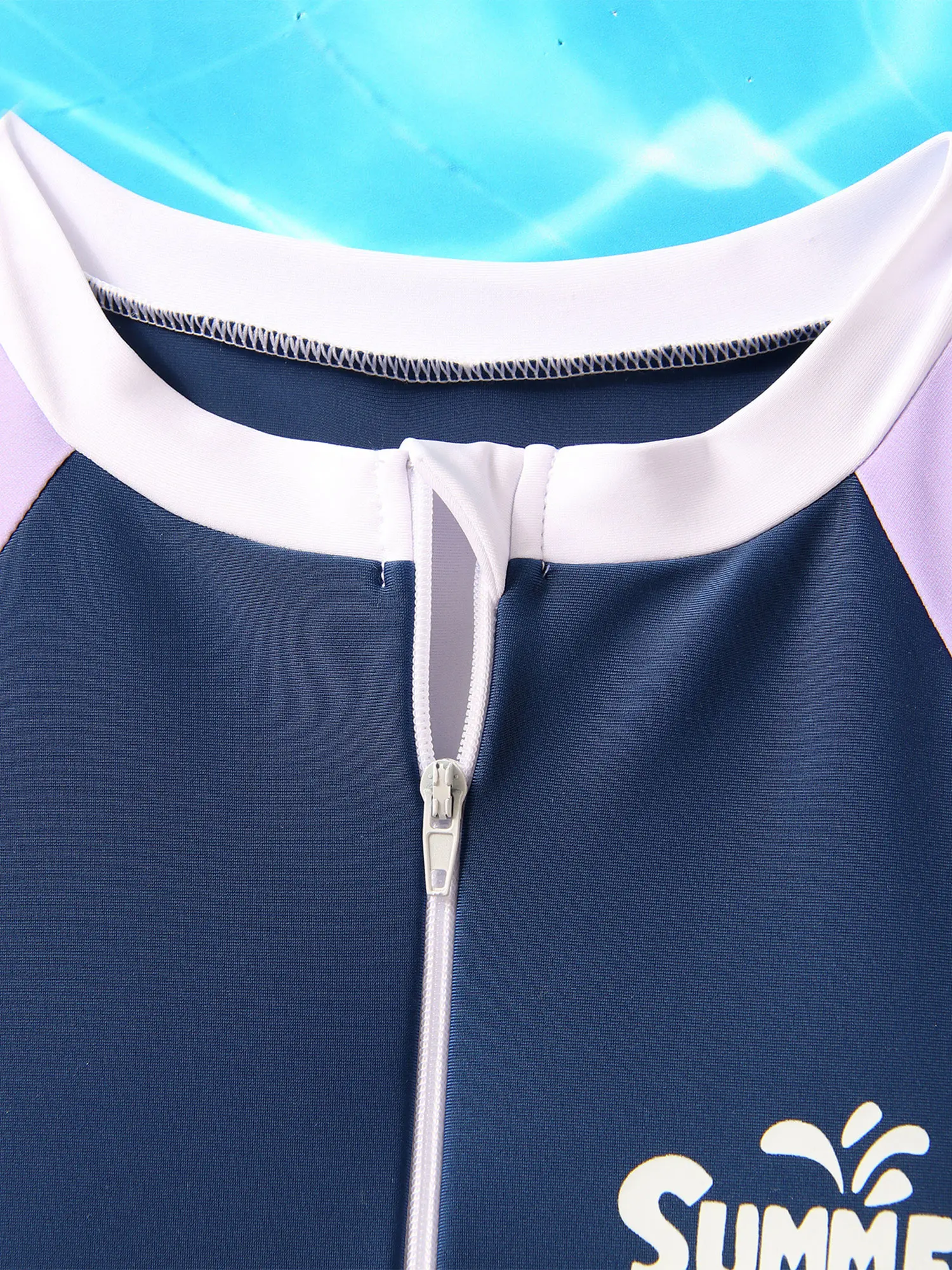 Costume da bagno rash guard per bambina, set da bagno modesto, abito da bagno a maniche lunghe con pantaloncini per la pratica del nuoto delle vacanze estive in spiaggia