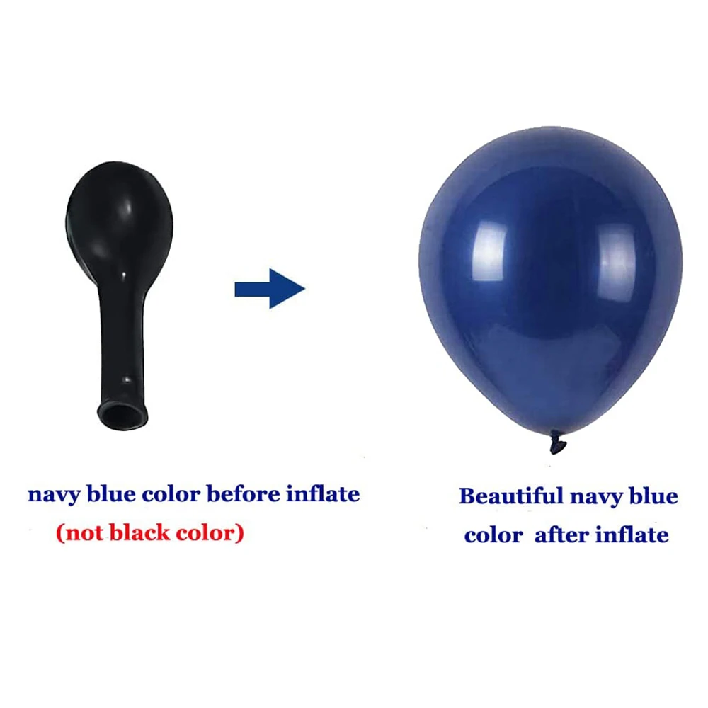111Pcs Navy Blue Balloons Garland Arch Kit White Gold Confetti Balloon Birthday Party Baby Shower Wedding Graduation Decor
