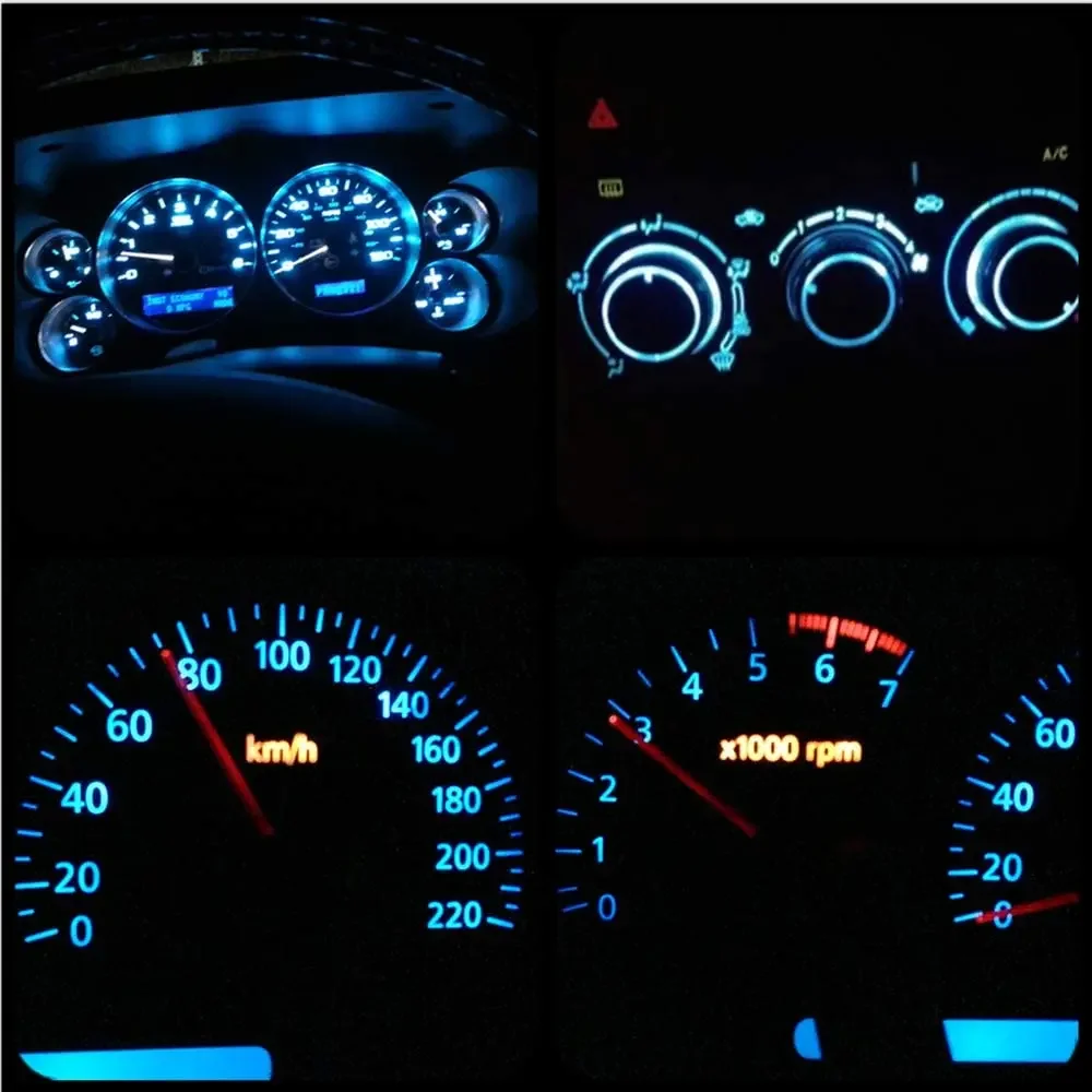 5/10 pçs 12v t5 led painéis de instrumentos do carro lâmpadas painel de instrumentos luz interior painel painel lâmpada lateral acessórios do carro