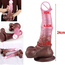 Huge Horse Dildo Realistic Monster Dildo Silicone Animal Penis Adult Game Prostate Anal Dilator Comfort Ass G-Spot Stimulation18