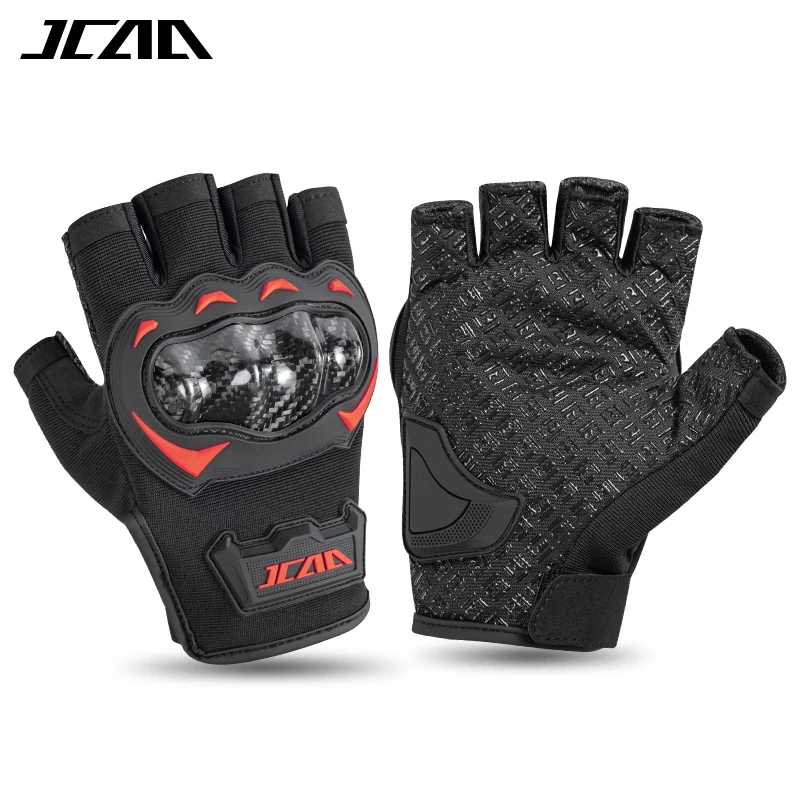 JCAA Half Finger Summer Motorcycle Gloves Men Women Breathable Riding Gloves for Biker Cycling Fingerless Design 5