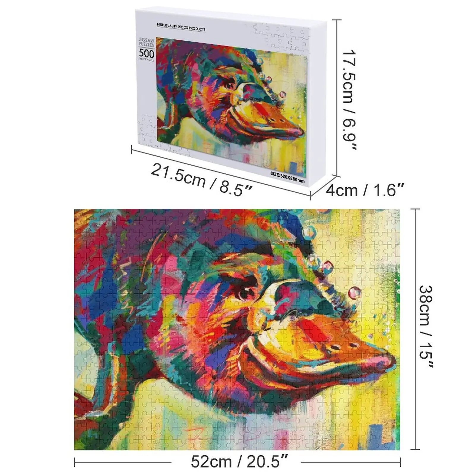 Puzzle z drewna z imieniem - Ptak-żółw - Australijska zwierzęca rodzina - Puzzle z drewna z imieniem na zamówienie