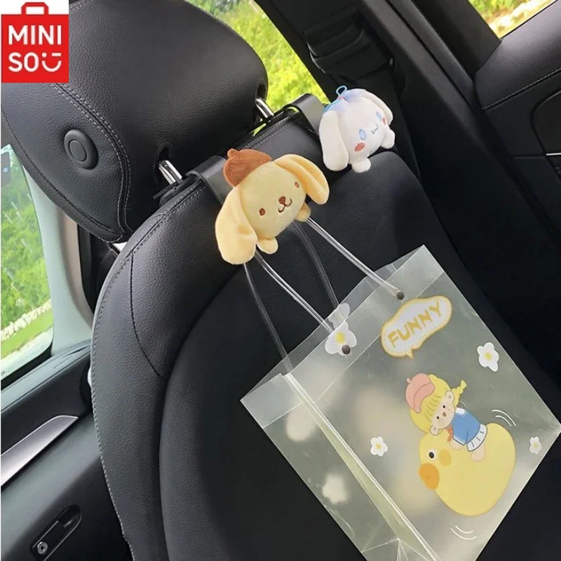 

MINISO Sanrio Melody Car Multi-function Hook Cute Cinnamon Dog Pudding Car Seat Rear Storage Invisible Car Small Hook Interior