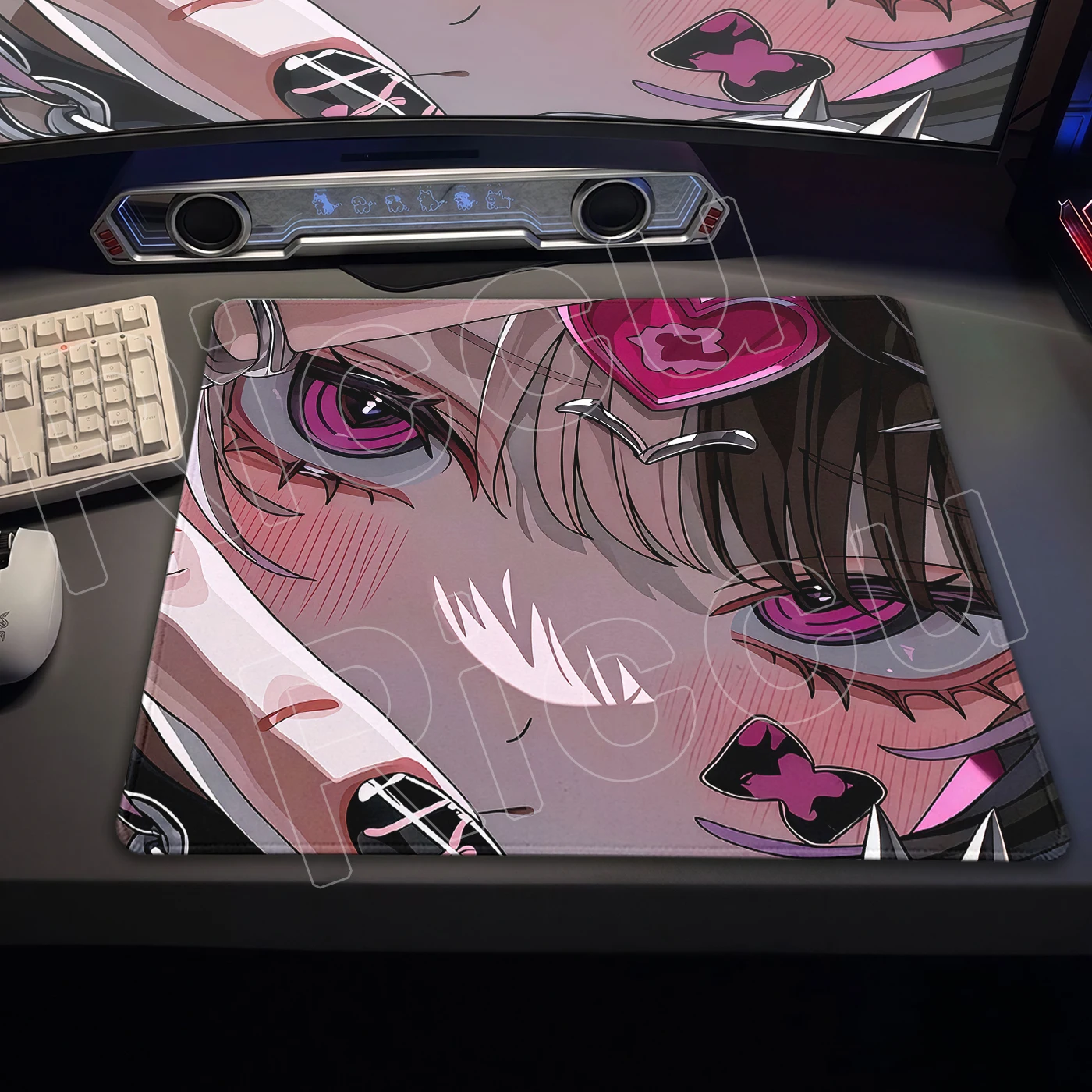 

Punk Anime Girl Mouse Pad E-Sports Cute Girls Mousemat Small Rubber Gaming Mousepad Gamer Decot Playpad Office Desk Accessories