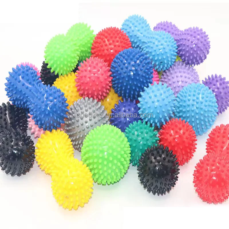 1Pc Peanut Massage Ball Colorful PVC Spiky Massage Ball Muscle Pain Stress Sensory Ball Foot Muscle Massager Relaxation