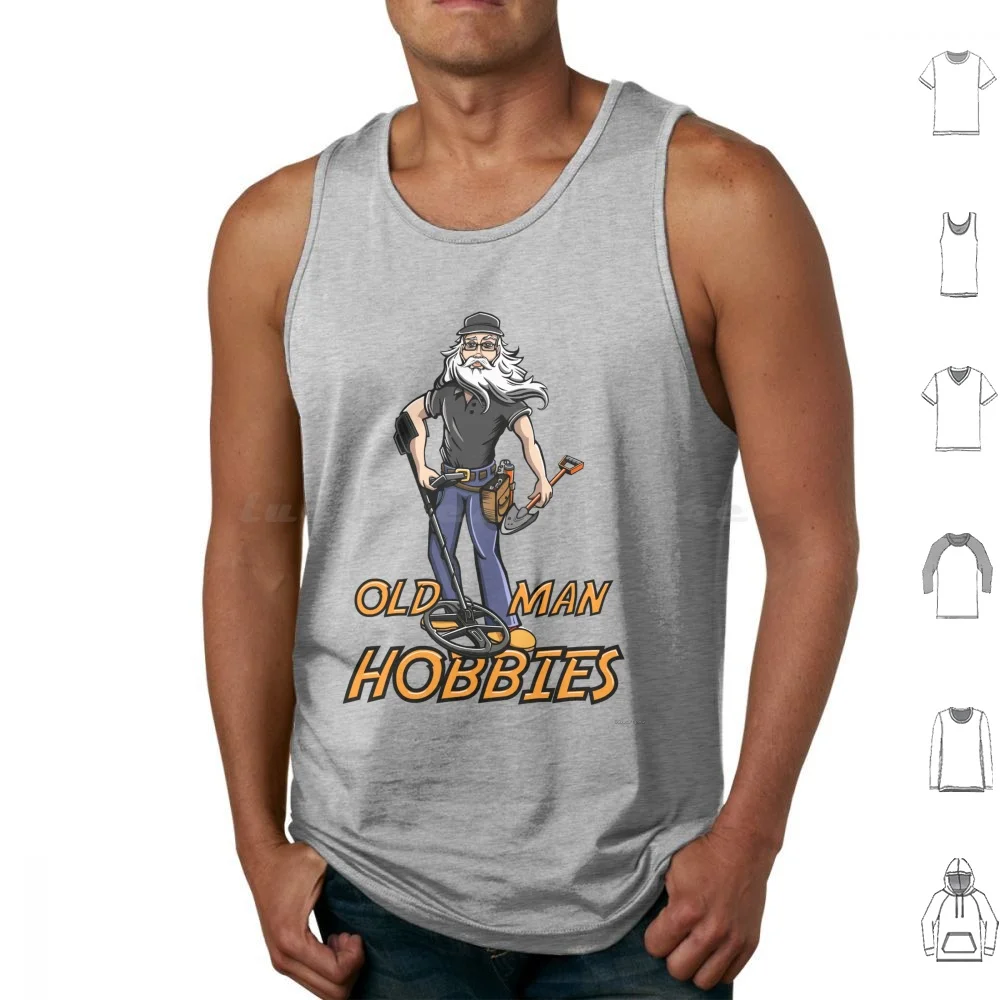 

Oldman Hobbies A Legend Tank Tops Print Cotton Metal Detecting Oldman Hobbies Legend Treasure Hunting