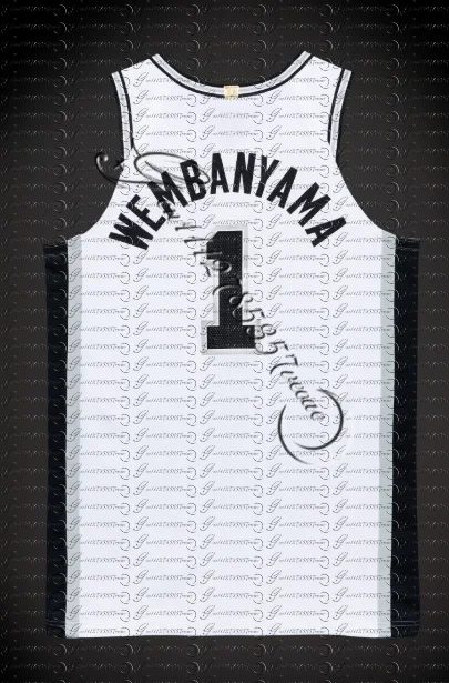 Victor Wembanyama 1 #   Camiseta de Baloncesto de San Antonio Blanca, Transpirable, sin Mangas, Edición Oficial para Fanáticos, para Hombres Adultos