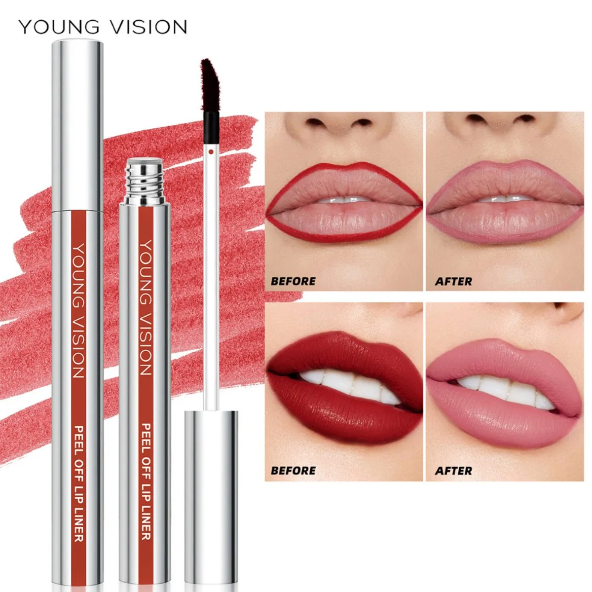 YOUNG VISION Peel-off Lip Tint Matte Long Lasting Lip Liner Pencil