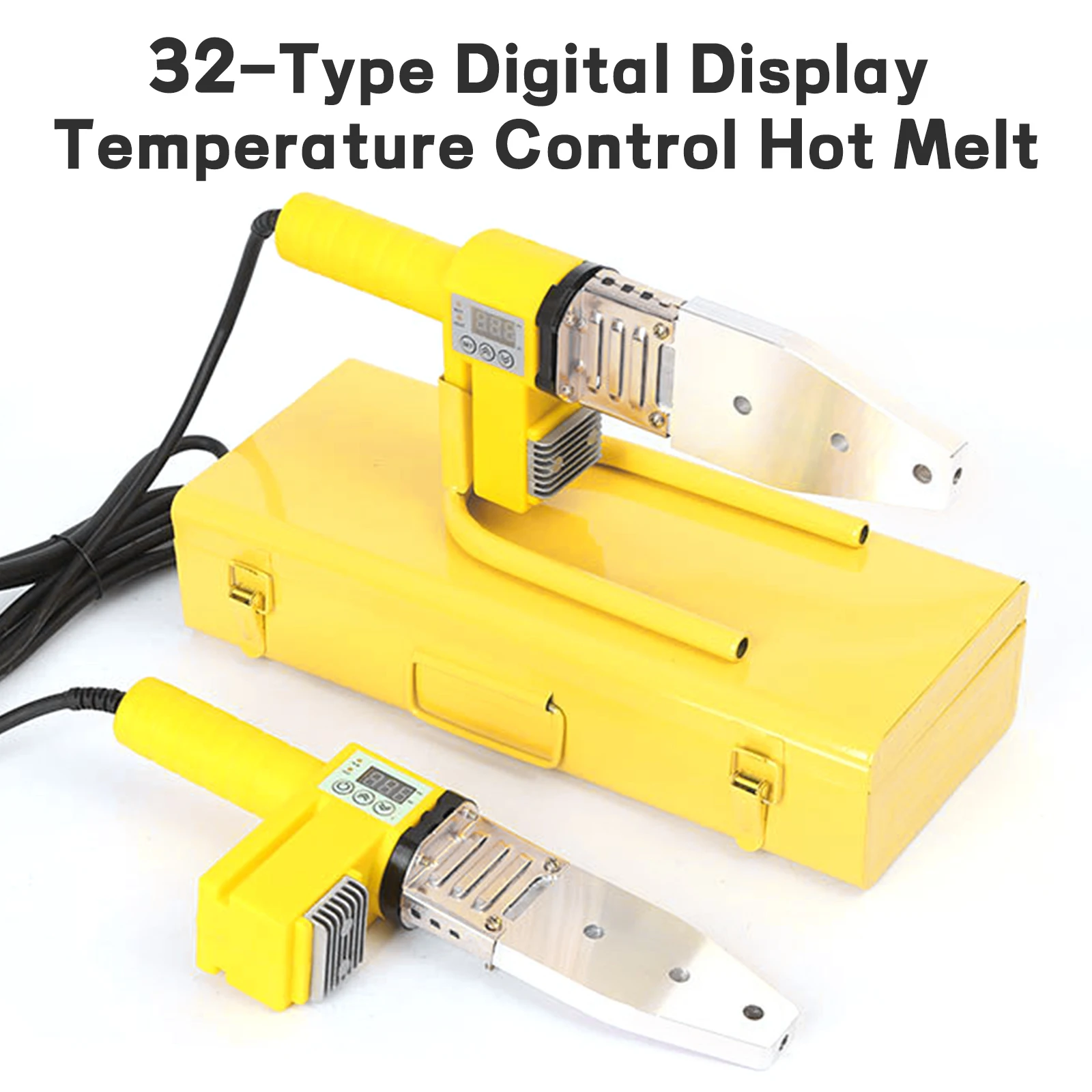 Termosoldadora Para Tuberías De Plástico De 800W, 220V, Compatible Con PP, PPR, PE, PV, Incluye Cabezales De Fusión, Enchufe Europeo