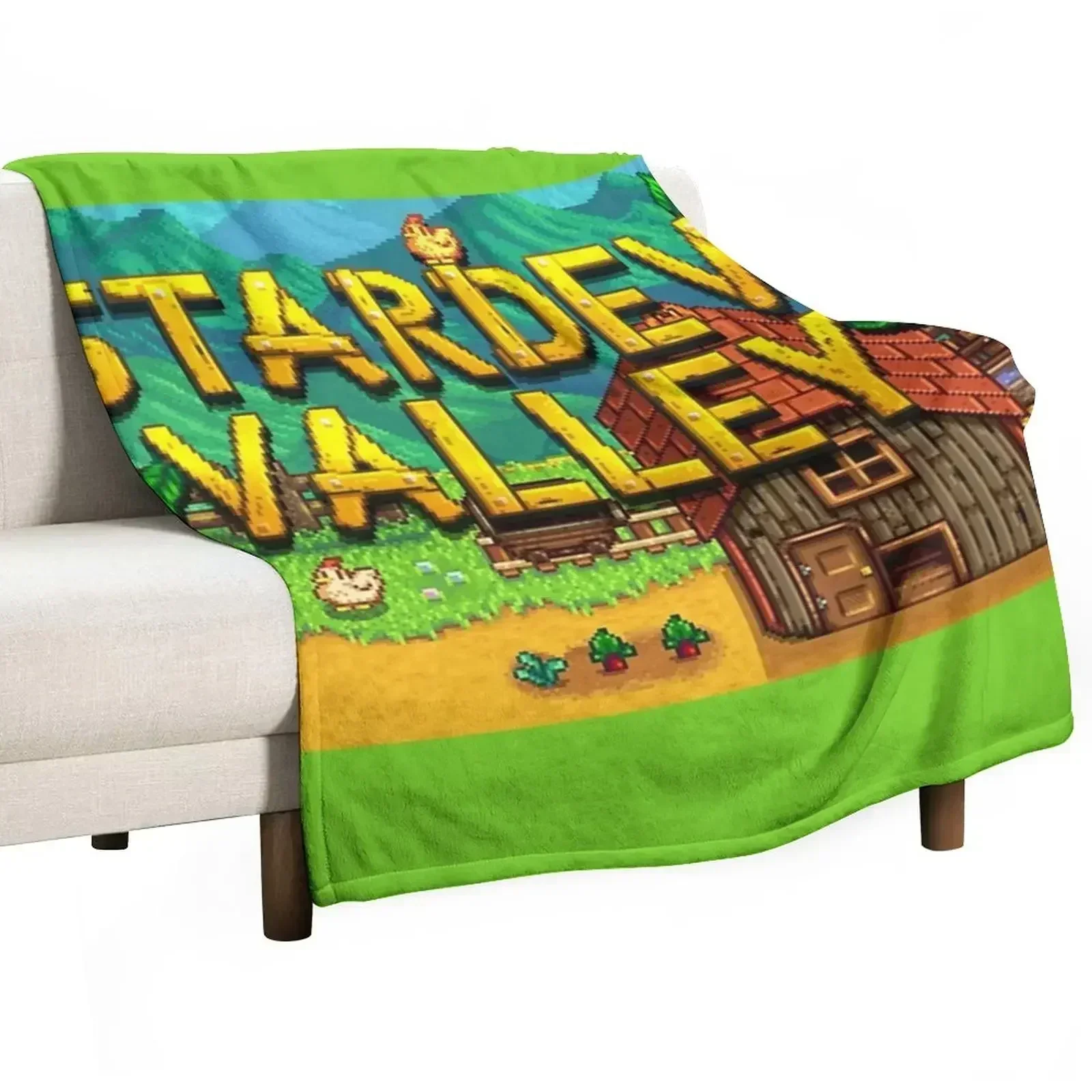 

Stardew Valley Intro Throw Blanket Winter beds Soft Big Weighted Beautifuls Blankets