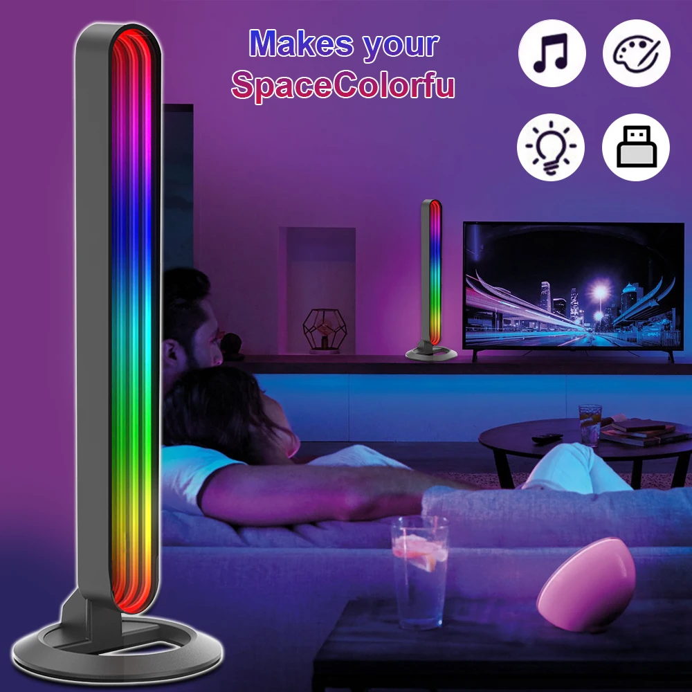Smart RGB LED Light Bar with Music Sync App Control Lightbar for Gaming Room Bedroom Decor Mirror Light for Alexa Google Home - view 5