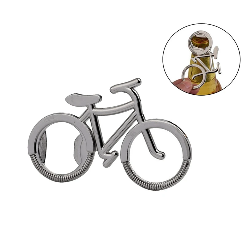 80Pcs/Lot Metal Beer Bottle Opener Cute Bike Bicycle Keychain Key Rings For Bottle Openers Creative Gift For Cycling