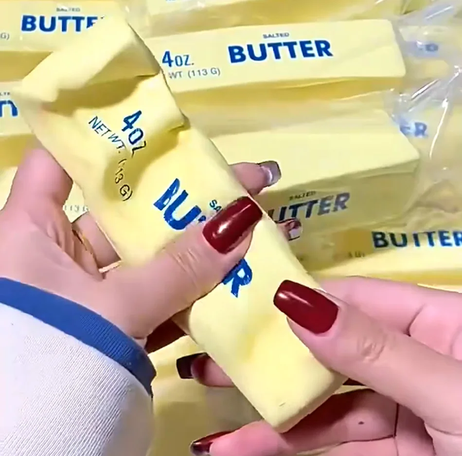 Squishy Elastic Butter Stick Fidget Toy Cheese Shape Stress Relief Game Funny Decompression Prank Squeeze Toy for Anxiety Relief - view 5