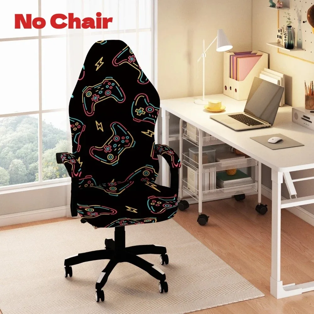 Velvet Gaming Chair Cover Colorful Spandex Armchair Slipcovers Rotating Lift Soft Elasticity Computer Seat Chair Covers