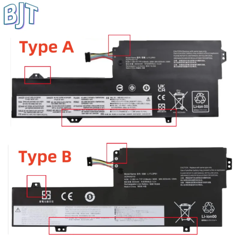 3Cell New L17C3P61 L17L3P61 L17M3P61 Laptop Battery for Lenovo IdeaPad 320S-13IKB Yoga 720-12IKB XiaoXin 7000-13 5B10N87357