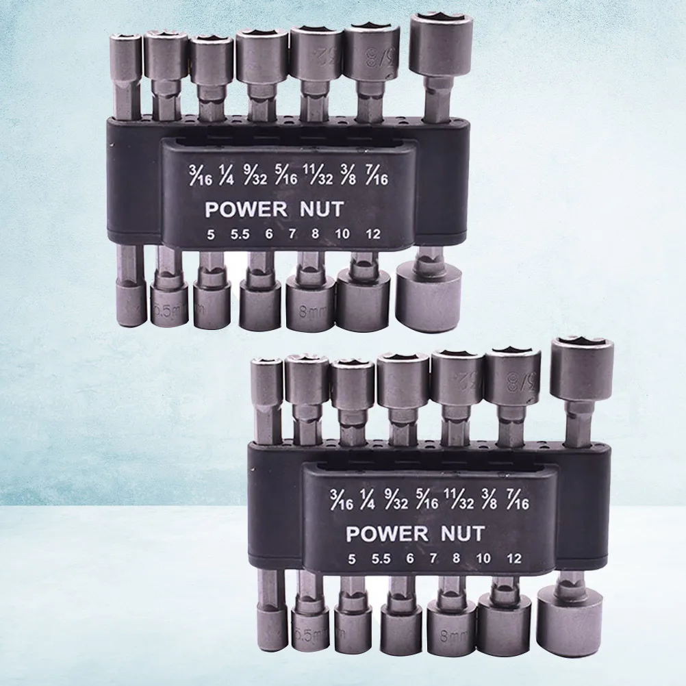 

14pcs Electric Socket Set Spline Bit Driver Tool Kit For Cars Trucks Lawn Equipment Repair Assortment Socket Set