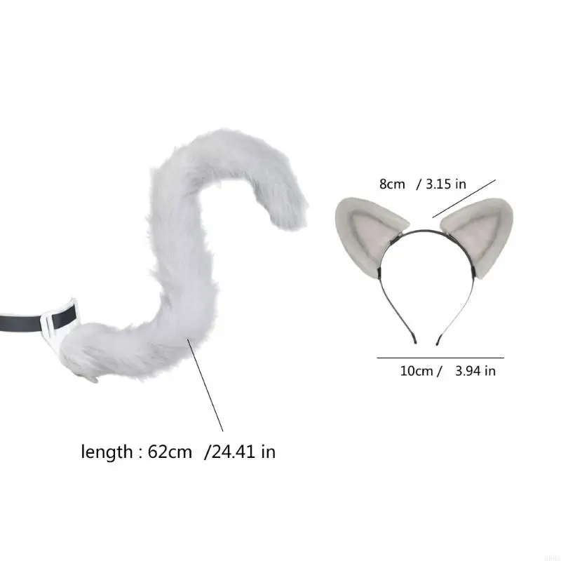 M68A Mèo động vật Cáo đuôi Headbands Halloween Christmas Party Trang phục đồ chơi