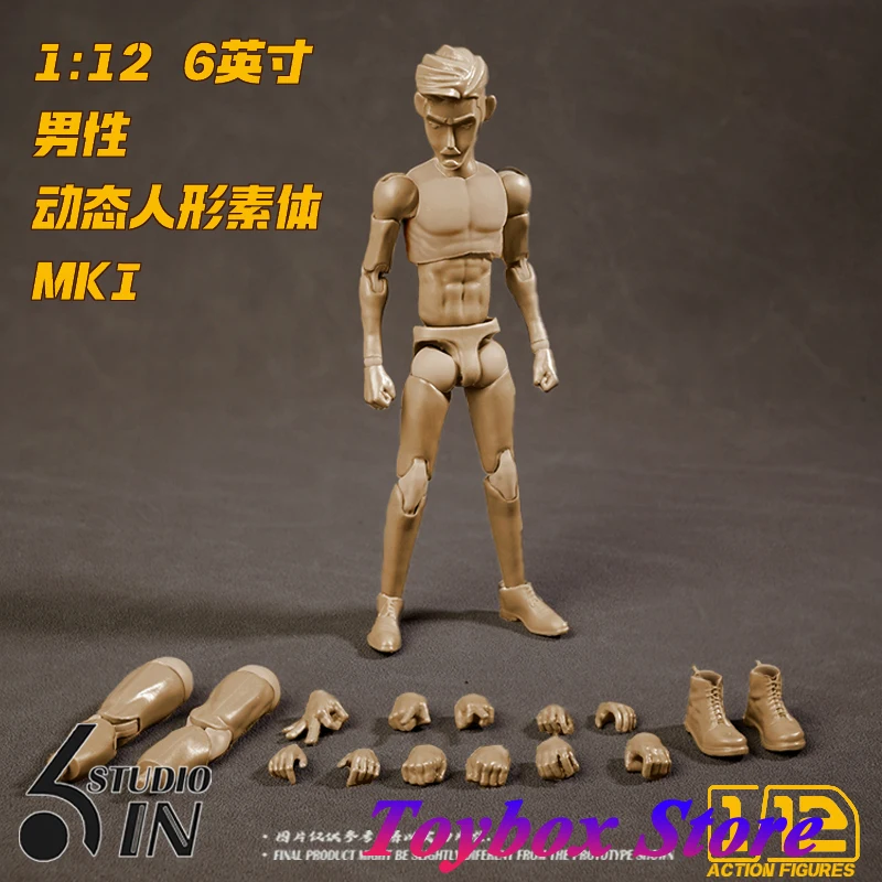 

In Stock 6in Studio 1/12 Yoga-level Movable Body Super Flexible Carving Model Accessory For 6Inches Action Figure Decoration