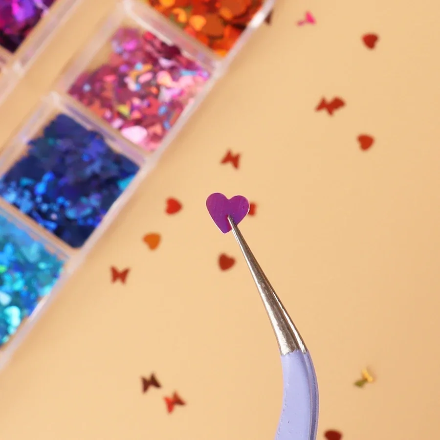 

2024 New Gorgeous Radiant Laser Jewelry Multi Color Decoration False Nails DIY Art Atmosphere Colorful Decoration for Daily Use