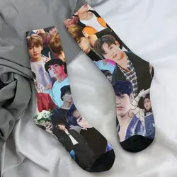 Jungkooks Collage Socks Retro Stockings Women Men Medium Soft Climbing Socks Autumn Graphic Non Slip Socks