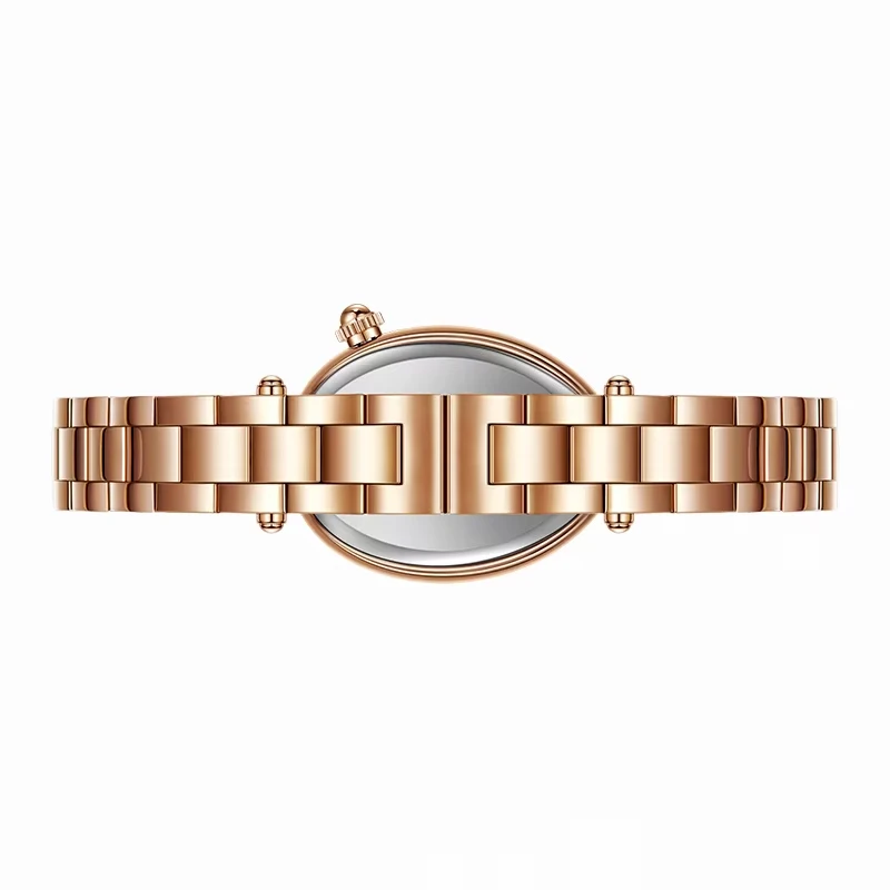 Mark Fairwhale Rose Gold Women's Watch Stainless Steel Strap Waterproof Luxury Diamond Wristwatch Fashion Female Timepiece