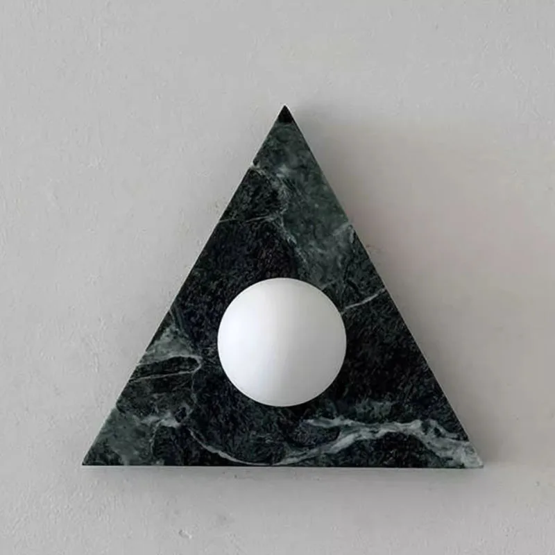 

Personality medieval natural marble wall lamp designer model room villa background wall living room bedroom creative wall lamp
