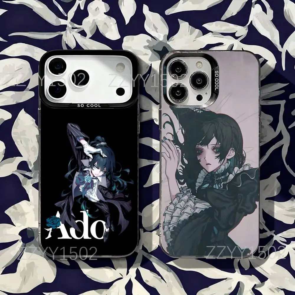 

Ado Kyogen X Uta Phone Case For iPhone 17,16,15,14,13,12,X,8,Pro,Max,Plus,SE4,Air,Mini HD Black IMD Matte