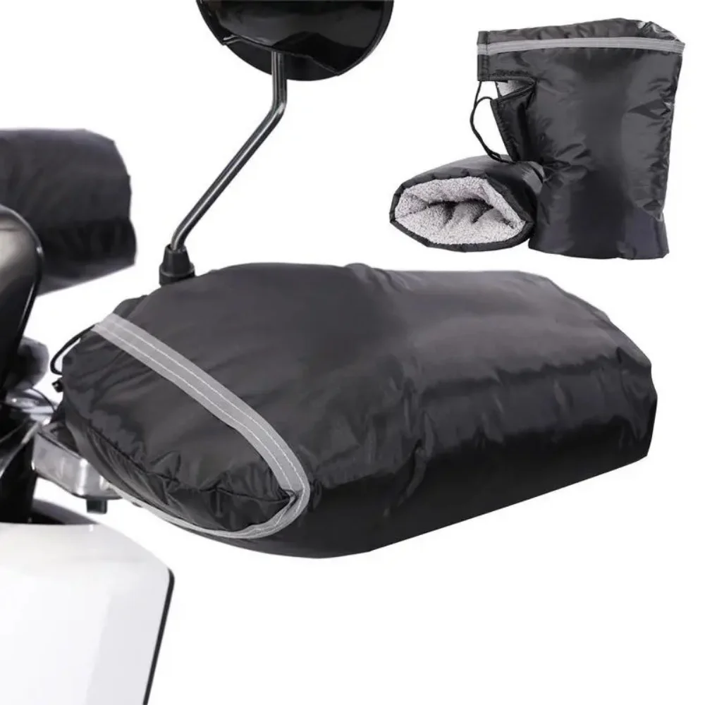 

1pair Motorcycle Handlebar Mittens for Winter Windproof Warm Motorcycle Handbar Cover Motor Windshield Gloves Handlebar Muffs