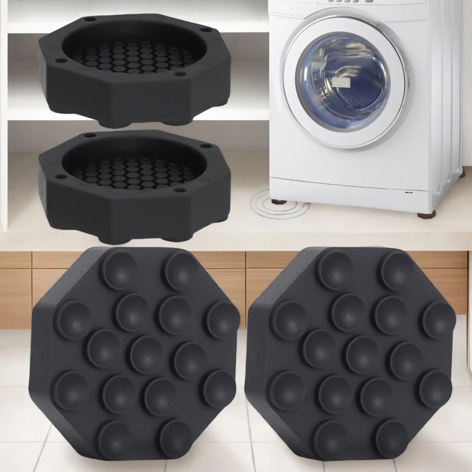 Washing Machine Vibration Pads Vibration Feet For Washing Machine & Dryer Washing Noise Cancelling 4 Piece Shock Support Foot
