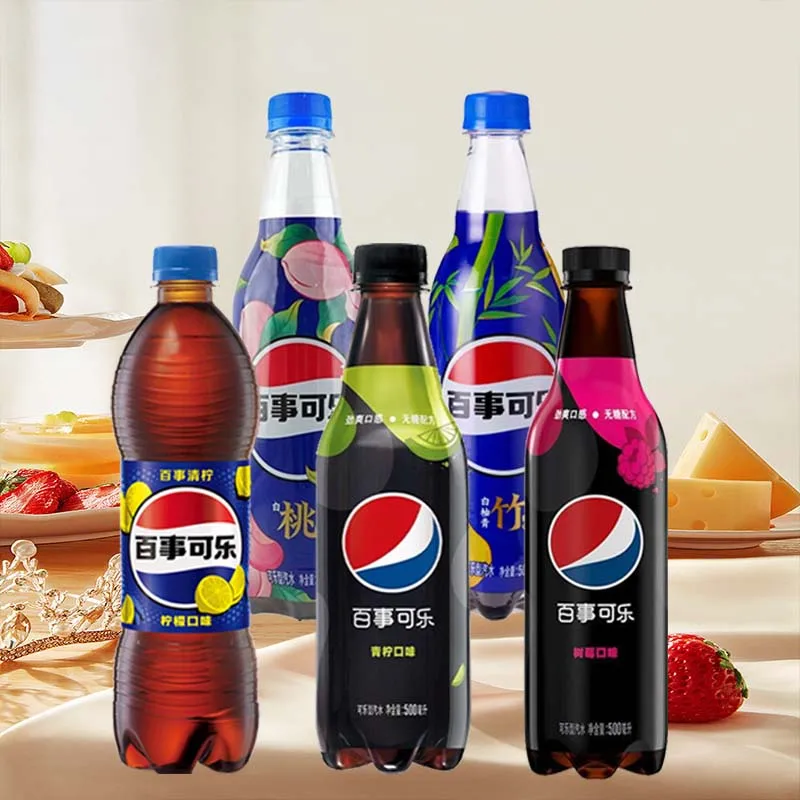 

Pepsi Coke 17,65 унций (500 мл) * 3 бутылки Персиковый улун, Пумело и бамбук, Лайм, Без лайма, Без сахара Малина