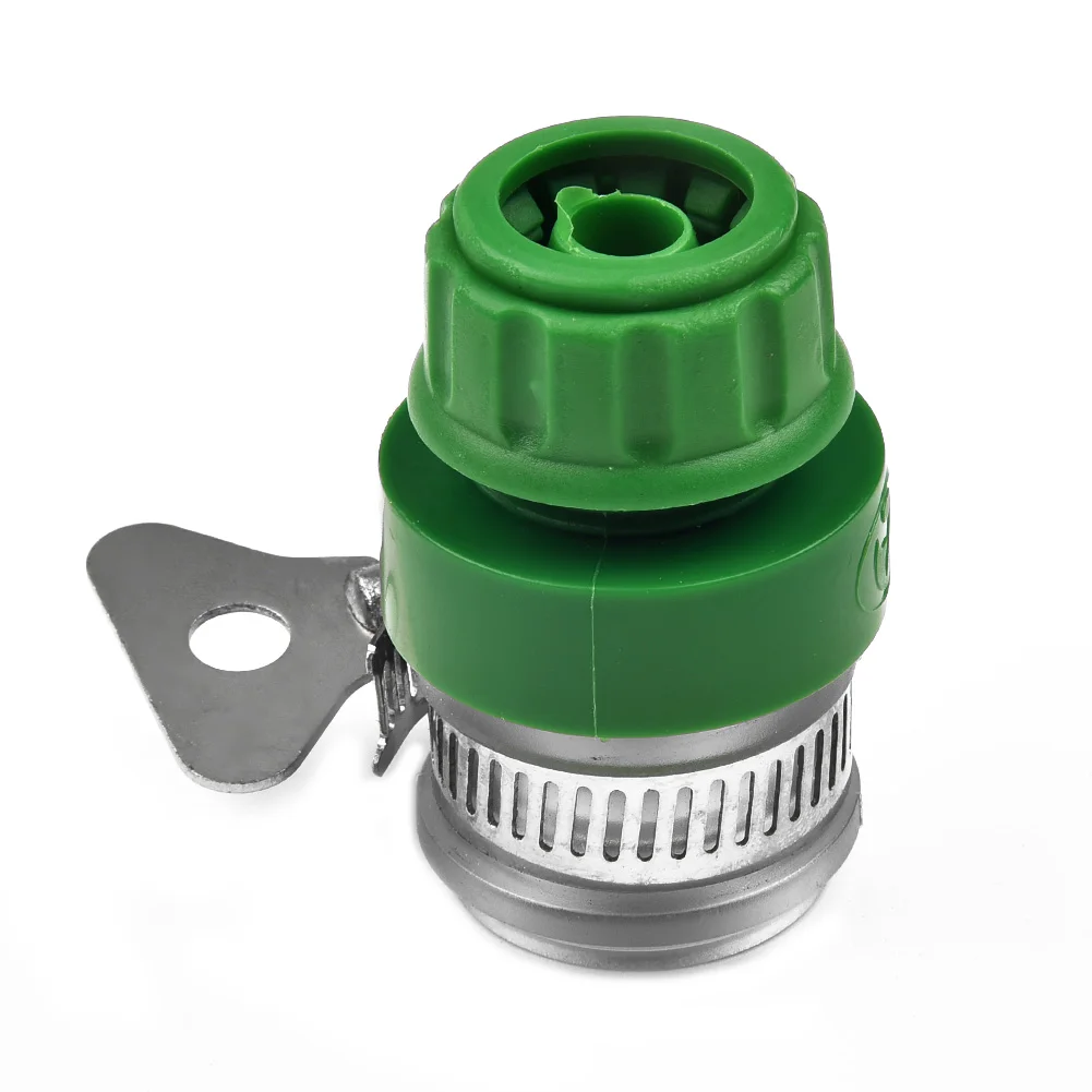 Stainless Steel Faucet Connector Tap To Garden Hose Pipe Tool 2pcs Accessories Adaptor Adjustable Clip Connector Home