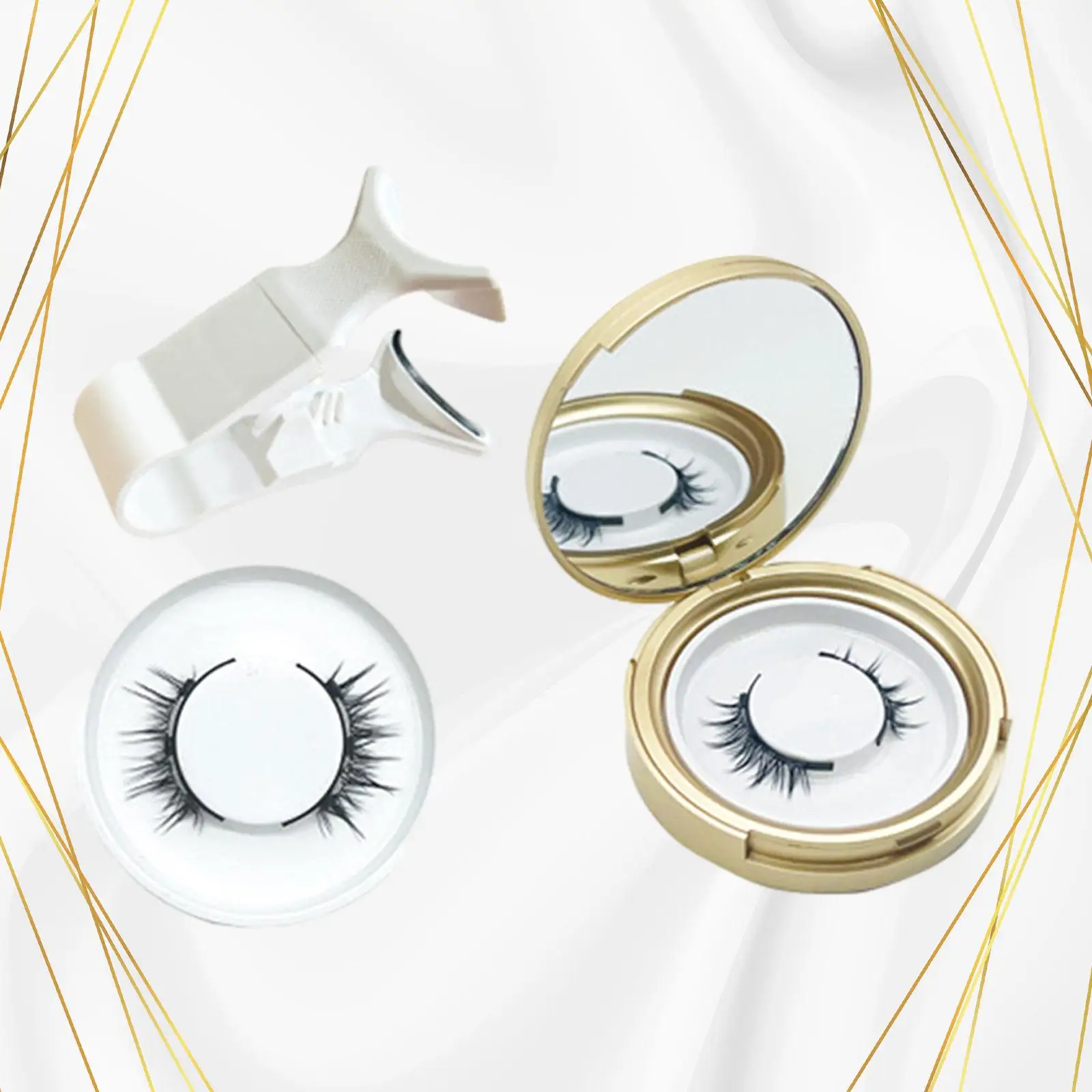 رموش مغناطيسية طبيعية ثلاثية الأبعاد للنساء ، ملقط مغناطيسي ، بكرة رموش ، مغناطيس للبنات والمهنيين والسفر