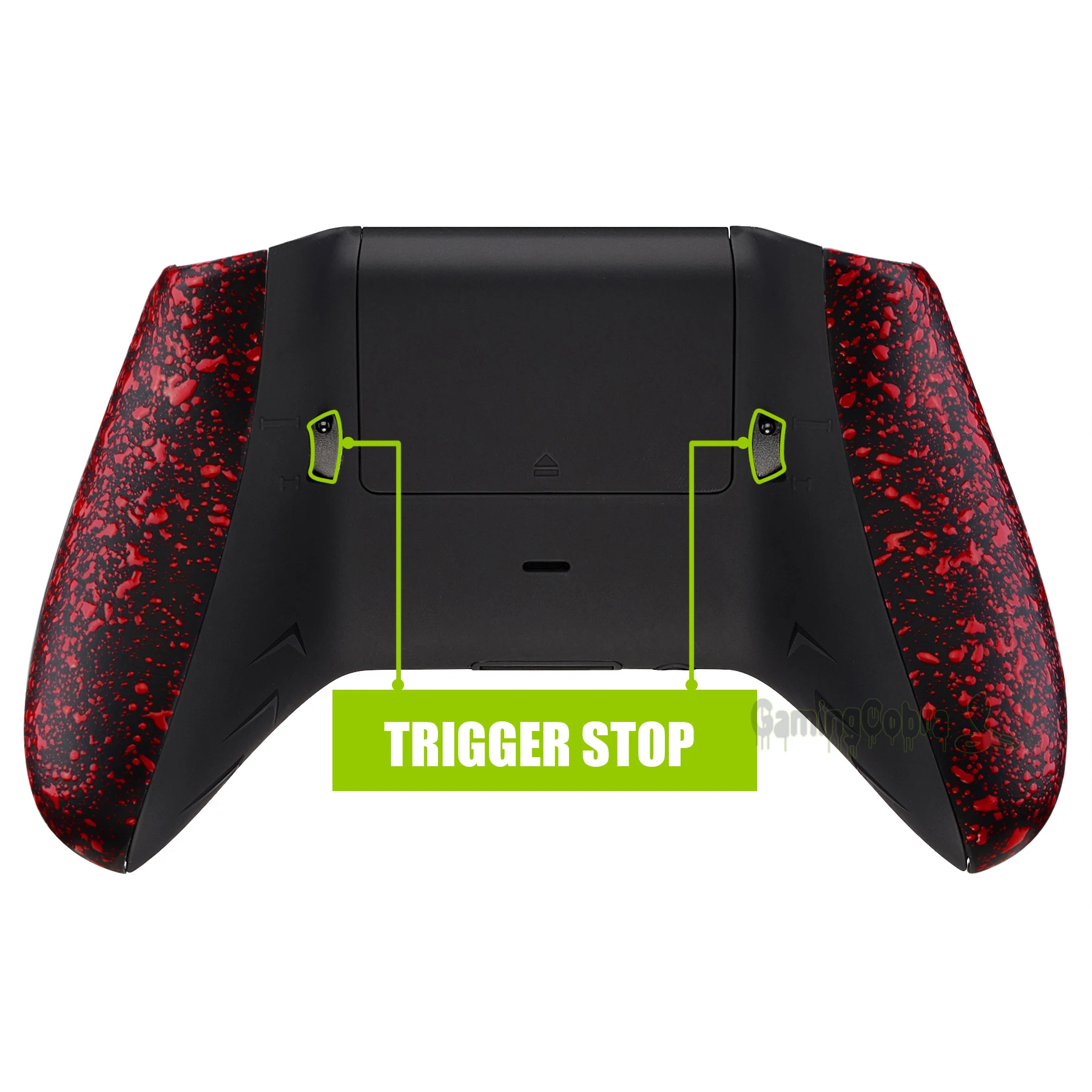 eXtremeRate FlashShot Trigger Bottom Shell Kit Back Shell & Handle Grips & Dual Trigger Locks for Xbox One S & One X Controller