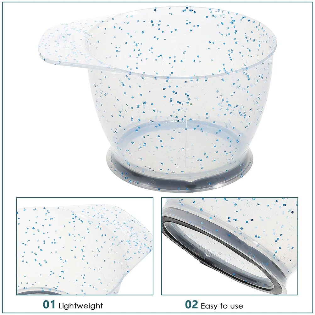 2Pcs Sparkling Hair Dye Mixing Bowl Professional Salon Supplies Durable Lightweight Easy to Wash Stylish and Functional - Image 6