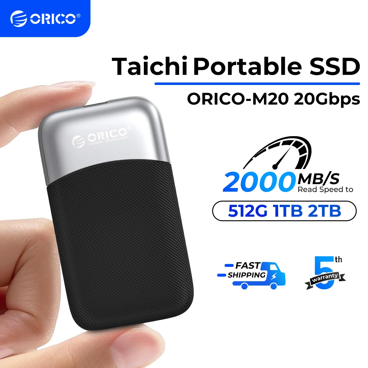 ORICO Taichi Portable SSD 2000MB/S External Solid State Drive 2TB 1TB 512GB USB 3.2 Gen2 Type- C PSSD for HUAWEI MateBook Laptop