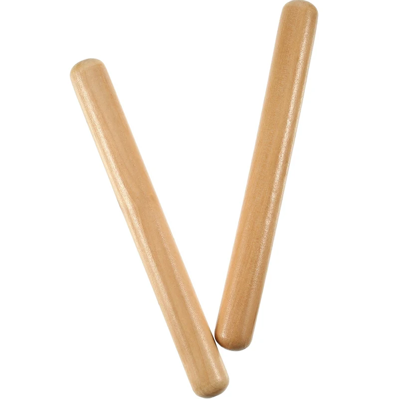 Classic Claves Rhythm Sticks Wooden Drum Sticks Classic Claves Percussion Instrument Kid Children Musical Toy Rhythm Learning