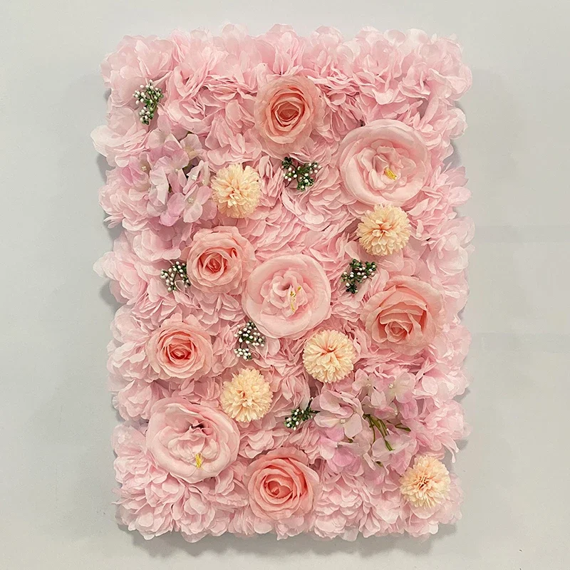 

1Pc 40cmx60cm Flower Wall Panels 3D Silk Rose Floral Wall Decorative Faux Flower Wall Backdrop for Wedding Party Home Decoration