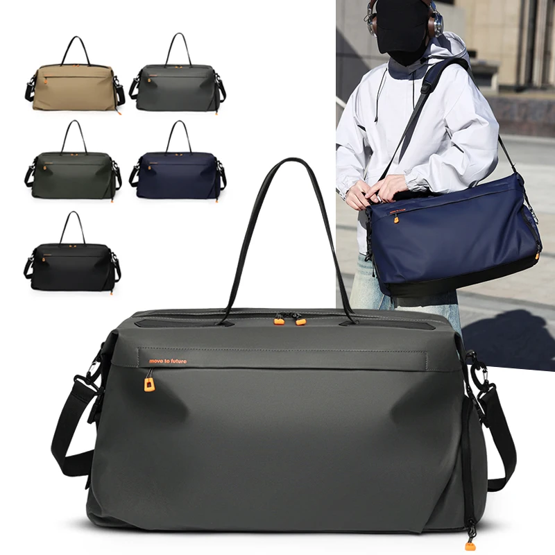 

45L Travel Duffel Bag for Men Business Commuting Dry Wet Luggage Bags Outdoor Hiking Handbag with Shoes Pack Weekend Schoolbag