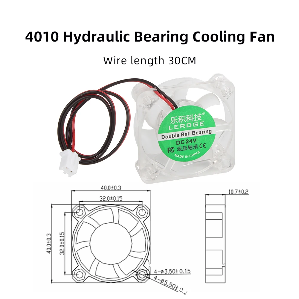 Lerdge hotend مروحة التبريد المبرد 2510 3010 4010 تحكم المبرد 12/24 فولت RGB LED مراوح ventilador لملحقات الطابعة ثلاثية الأبعاد