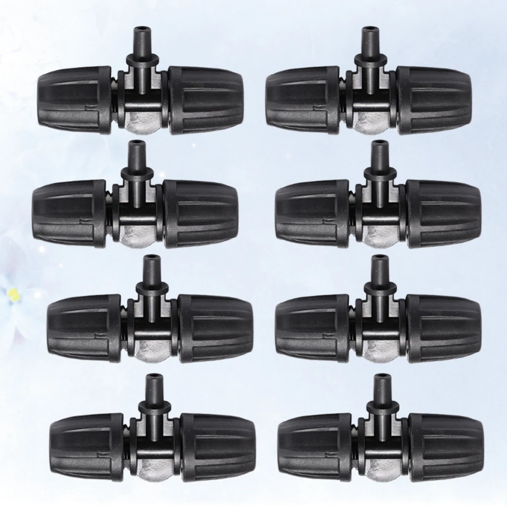 

25pcs 8/11 Size Drip Irrigation Connectors Flat Three Way Hose Fittings For Garden Watering System Micro Tubing Capillary Joint