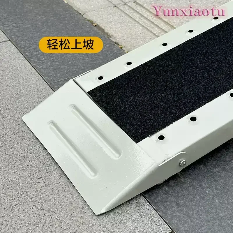 Motorcycle wheelchair electric vehicle loading artifact up stairs steps ramp board barrier-free ramp board