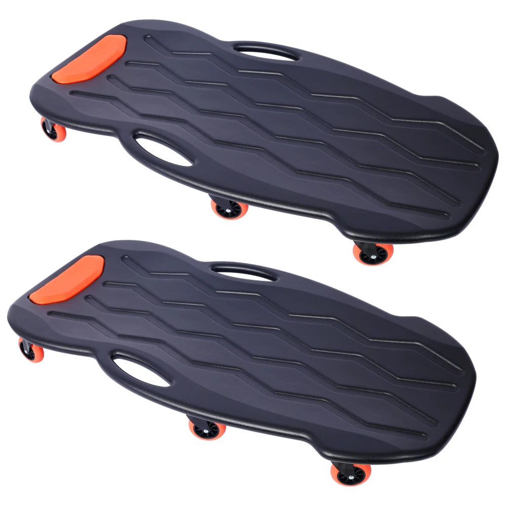 2 unidades de camilla de plástico de 42 pulgadas con bolsa - Cuerpo ergonómico de HDPE moldeado por soplado, reposacabezas acolchado, bandejas dobles - Capacidad de 330 libras, NARANJA