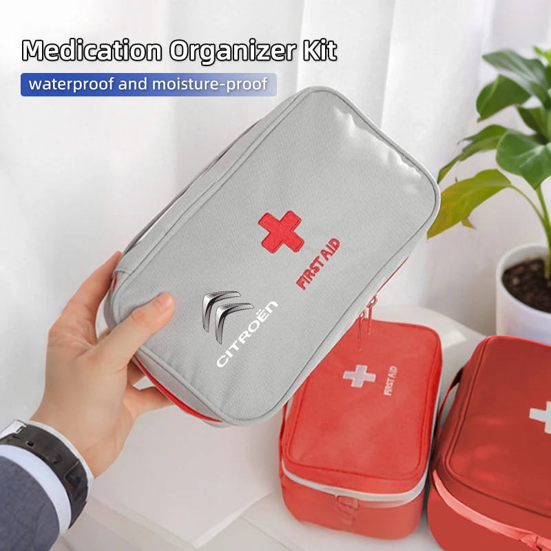 Car Portable First Aid Medical Kit Mini Medicine Storage Bag For Citroen C4 C3 C5 C1 C2 Berlingo Celysee Cactus Picasso Aircross